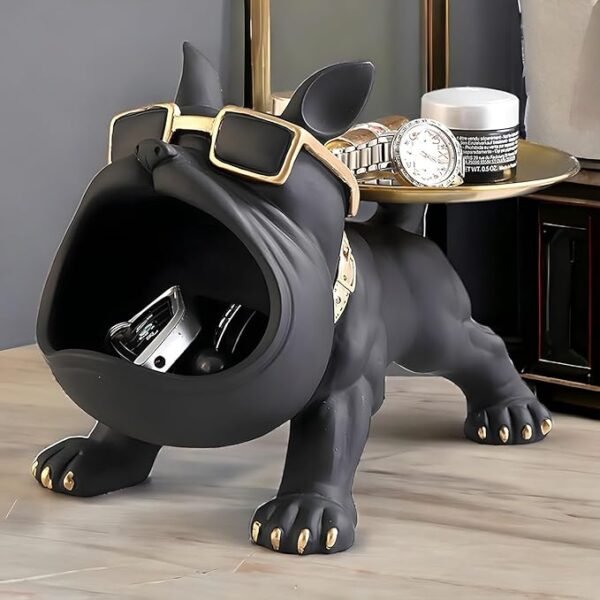 SMOKEY COCKTAIL Bulldog Storage Butler Sculpture